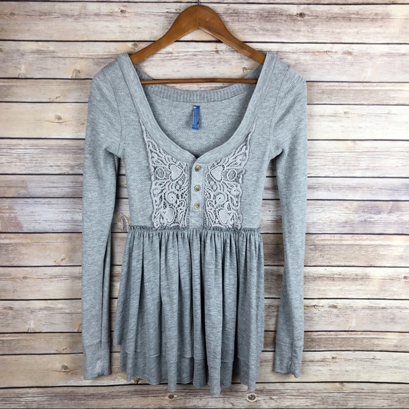 Free People | Level Heart Babydoll Crochet Thermal - Picture 2 of 8